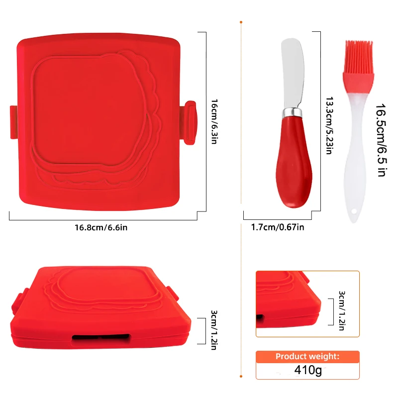 3pack Food Grade Sandwich Toas - Toaster recension och pris