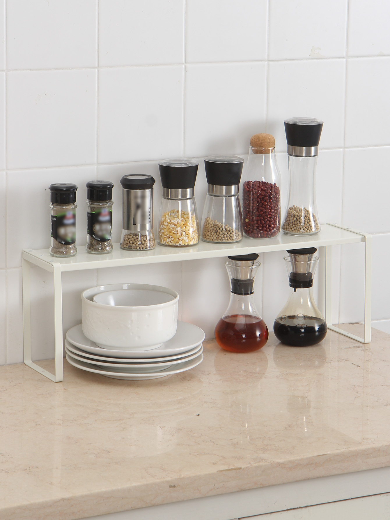 White Adjustable Kitchen Count - Kitchen Appliances Cabinet recension och pris